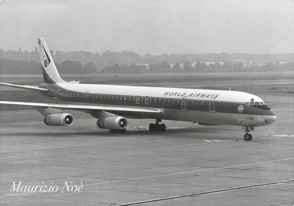 N806WA Douglas DC-8-63CF 46145 548 JT3D-7 s3  World Airways 1971 © collezione Maurizio Noè p.g.c. - Piti Spotter Club Verona