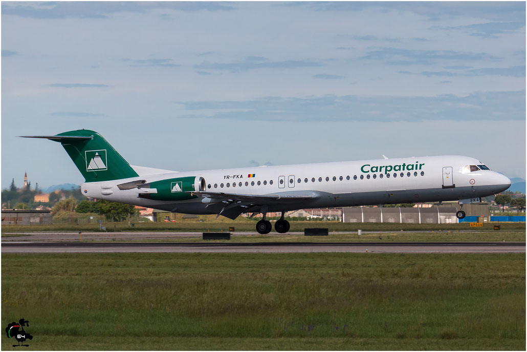 YR-FKA Fokker 100 11340 Carpatair @ Aeroporto di Verona © Piti Spotter Club Verona