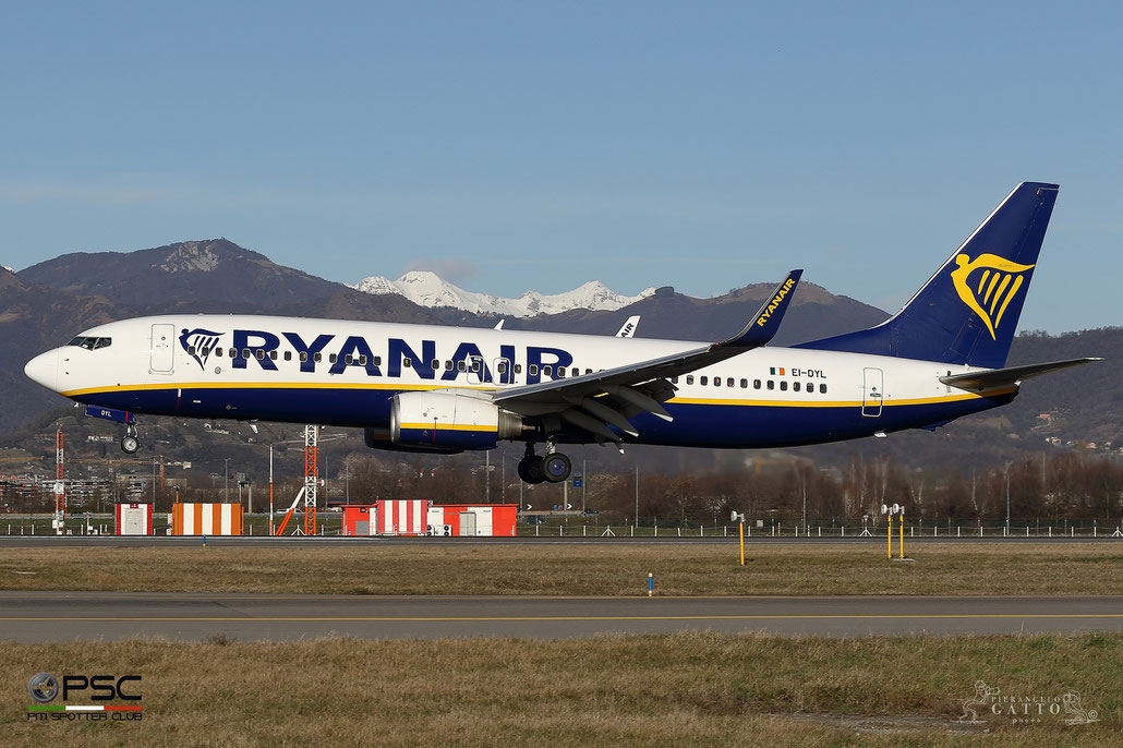 EI-DYL B737-8AS 36574/2635 Ryanair @ Bergamo Airport 01.2018 © Piti Spotter Club Verona
