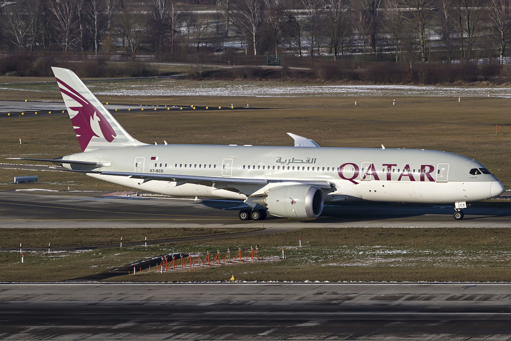 A7-BCE B787-8 38323/103 Qatar Airways @ Zurich Airport 21.01.2016  © Piti Spotter Club Verona