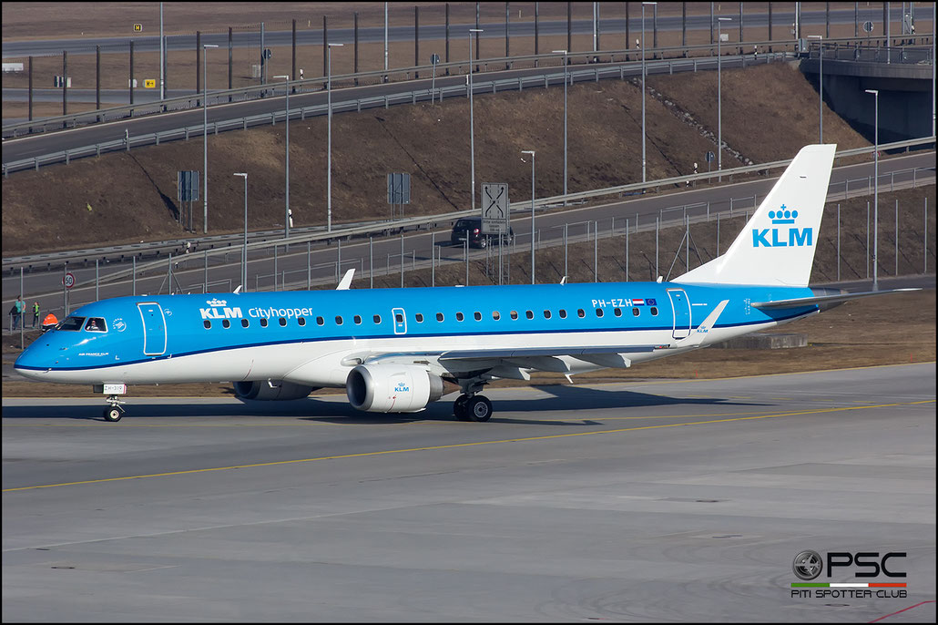 PH-EZH ERJ190STD 19000319 KLM Cityhopper @ Munich Airport - 14.02.2017  © Piti Spotter Club Verona