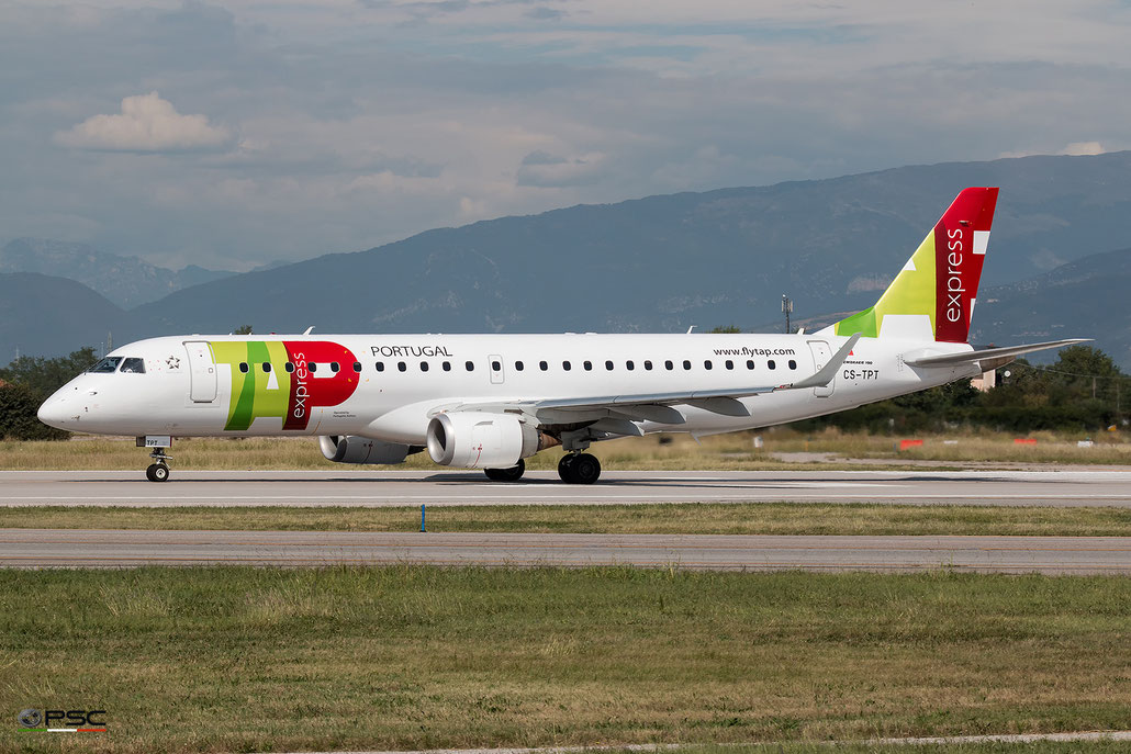 CS-TPT Embraer 190/195 TAP Portugal - Transportes Aéreos Portugueses @ Aeroporto di Verona © Piti Spotter Club Verona