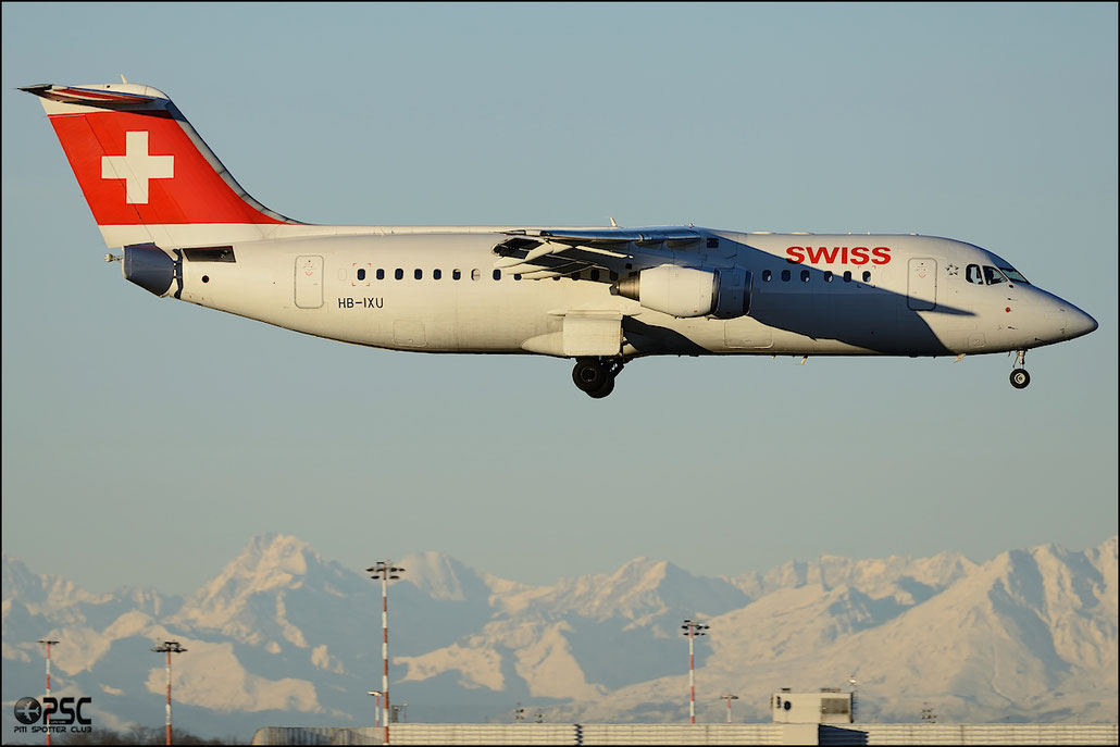 HB-IXU BAe146-RJ100 E3276 Swiss European Air Lines @ Milano Malpensa Airport 25.01.2014 © Piti Spotter Club Verona