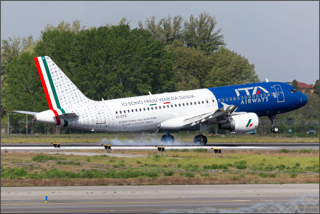 EI-DTG A320-216 3921 ITA Airways @ Milano Linate 04.2023 © Piti Spotter Club Verona
