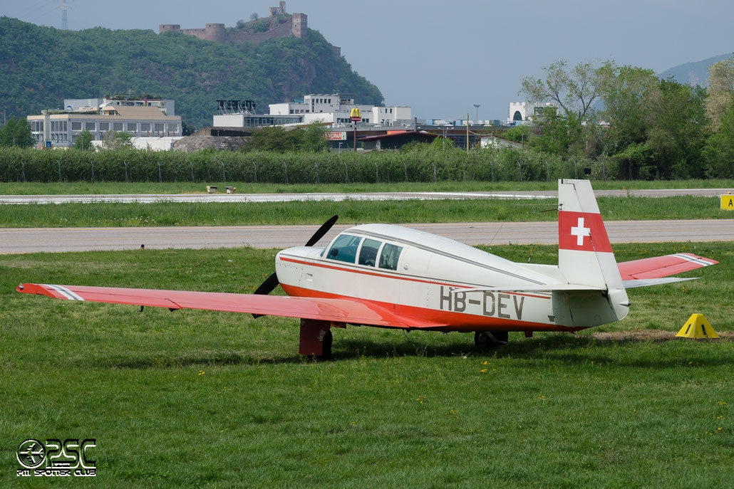 HB-DEV Mooney M-20F Executive 21 M20P 670058 @ Aeroporto di Bolzano © Piti Spotter Club Verona