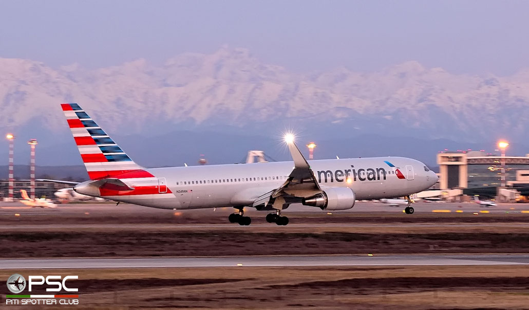 N349AN B767-323ER 33088/913 American Airlines @ Milano Malpensa Airport 20.02.2016 © Piti Spotter Club Verona