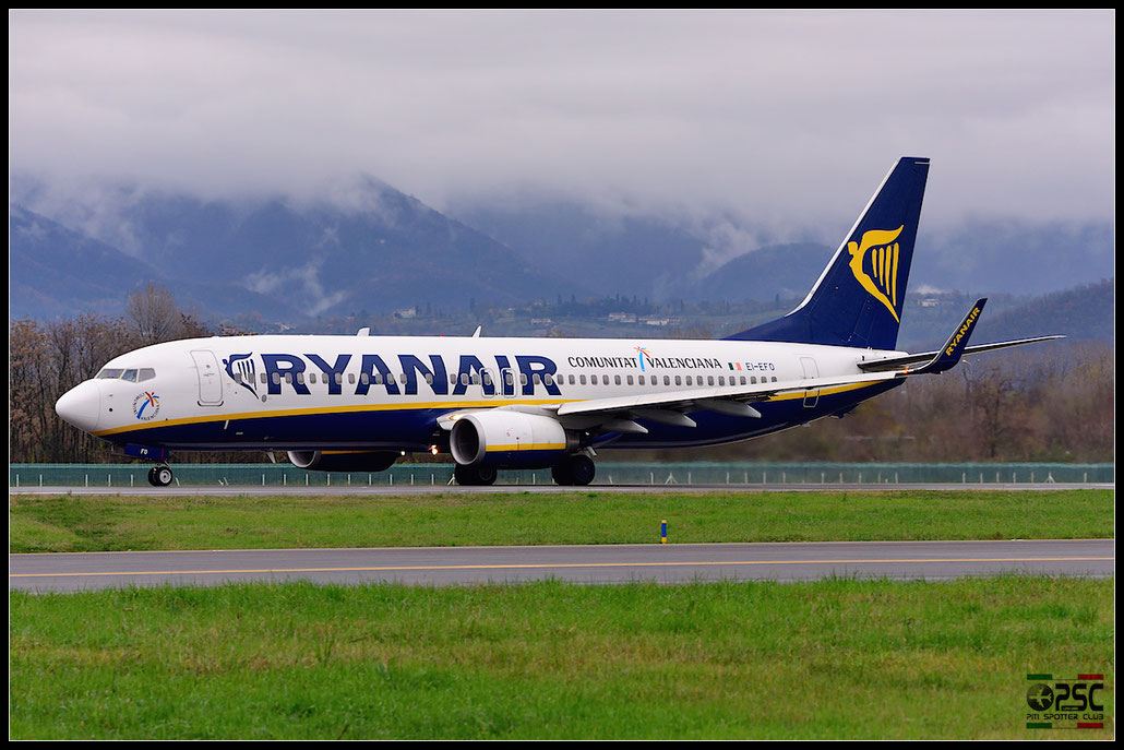 EI-EFO B737-8AS 37539/2978 Ryanair @ Bergamo Airport 07.12.2014 © Piti Spotter Club Verona