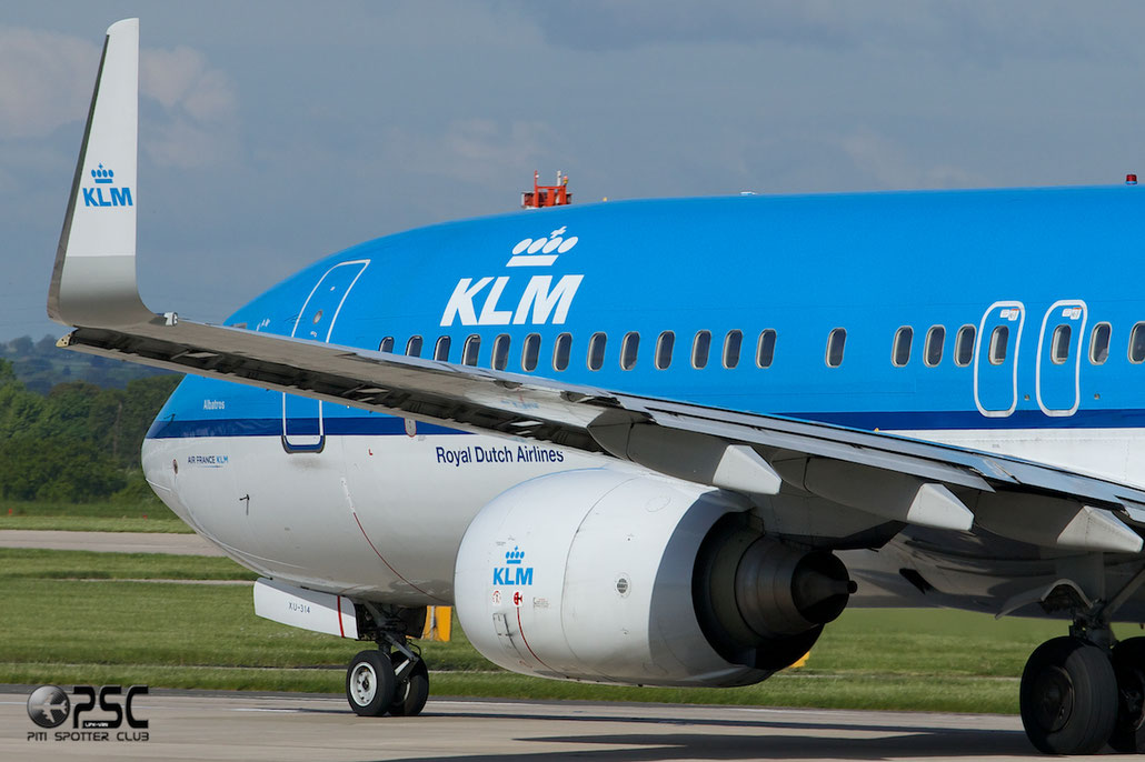 PH-BXU B737-8BK 33028/1936 KLM Royal Dutch Airlines @ Manchester Airport - 13.05.2014  © Piti Spotter Club Verona