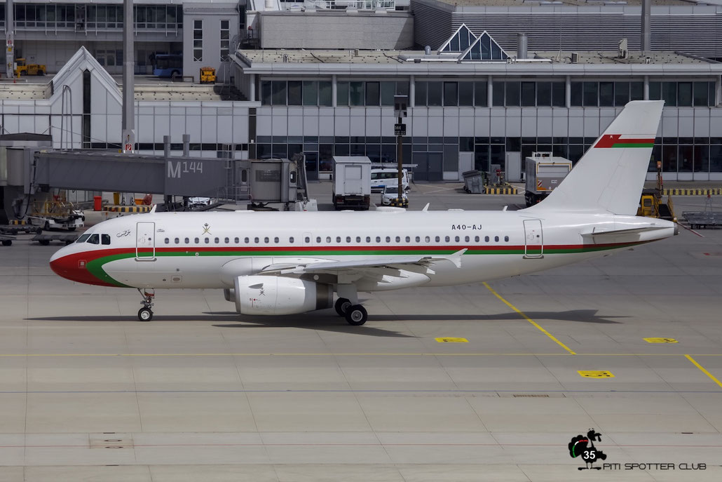 A4O-AJ A319-115 (ACJ) 4992 Government of Oman @ Munich Airport 15.05.2016 © Piti Spotter Club Verona