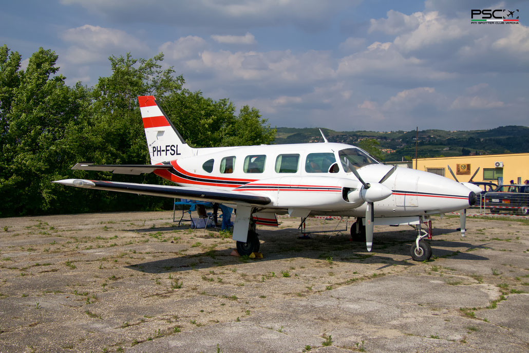 PH-FSL Piper PA-31 Navajo Privato @ Verona Boscomantico 05 2026 © Piti Spotter Club Verona
