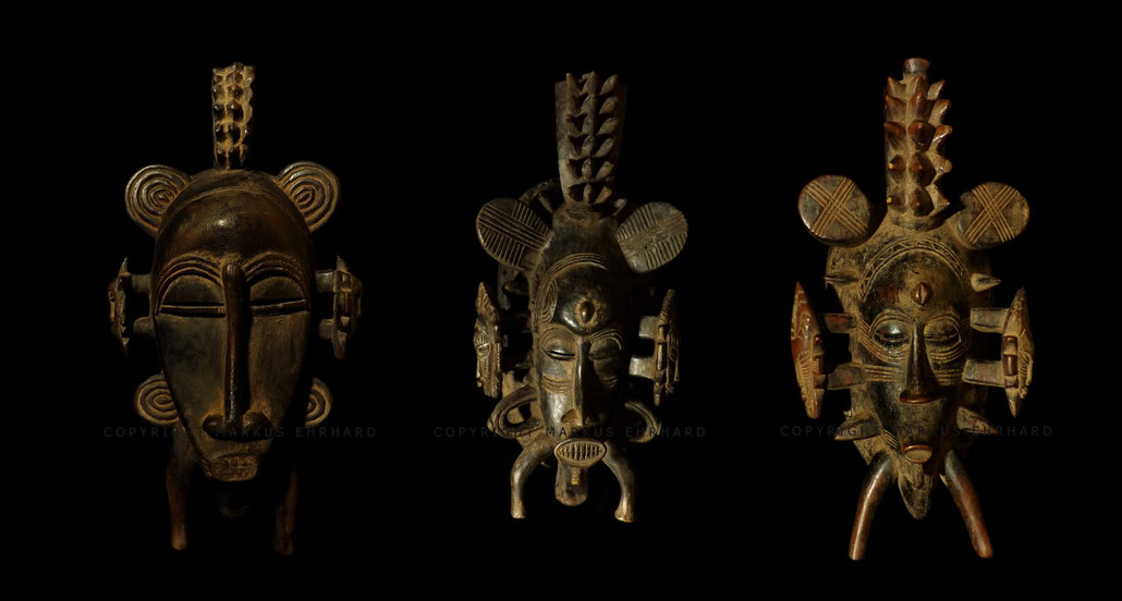 Kpelié masks for the Poro of the region of Korhogo, Senoufo art Senufo