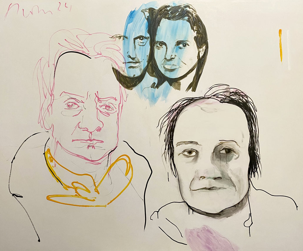 "Familie Diehl", 180 x 150 cm, Acryl/ Öl auf Leinwand, 2024 