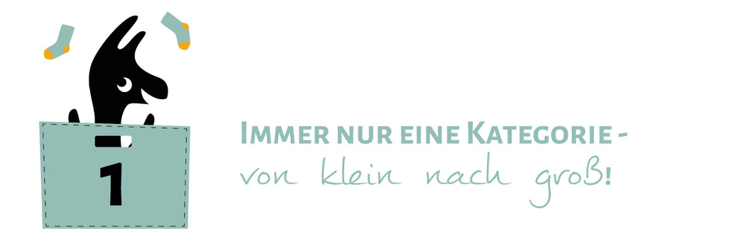 1 Immer nur eine Kategorie – von klein nach groß!