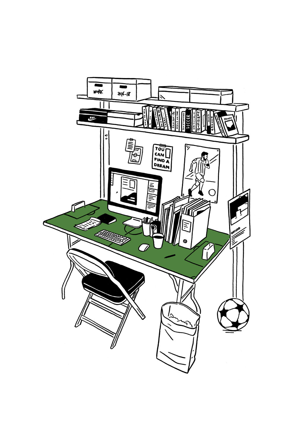love football 主催  チャリティーアート展  GROUND  イラスト