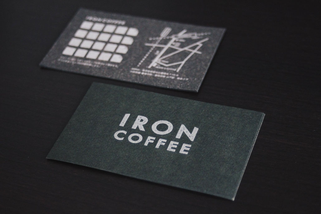 IRON COFFEE card design
