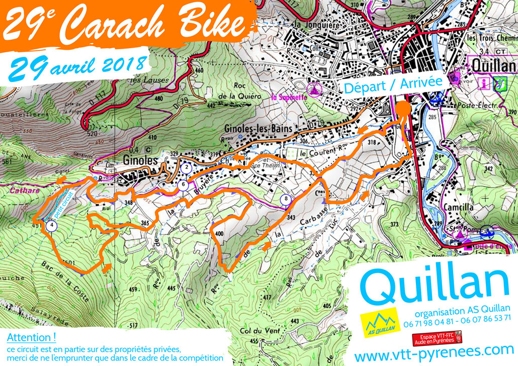 Carach Bike 2018 - plan du parcours