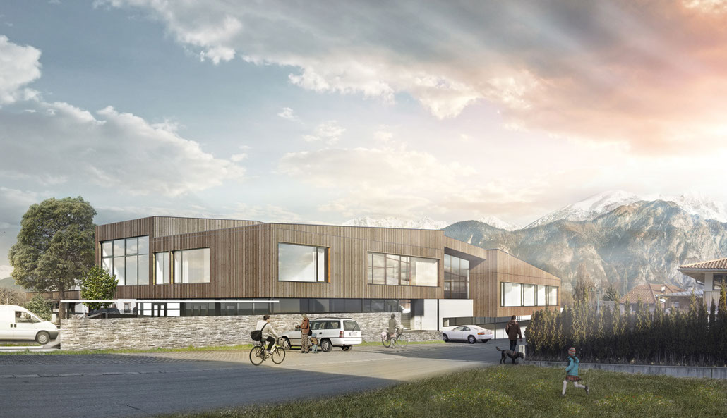 Kindergarten Axams - Visualisierung für Scharmer-Wurnig Architekten