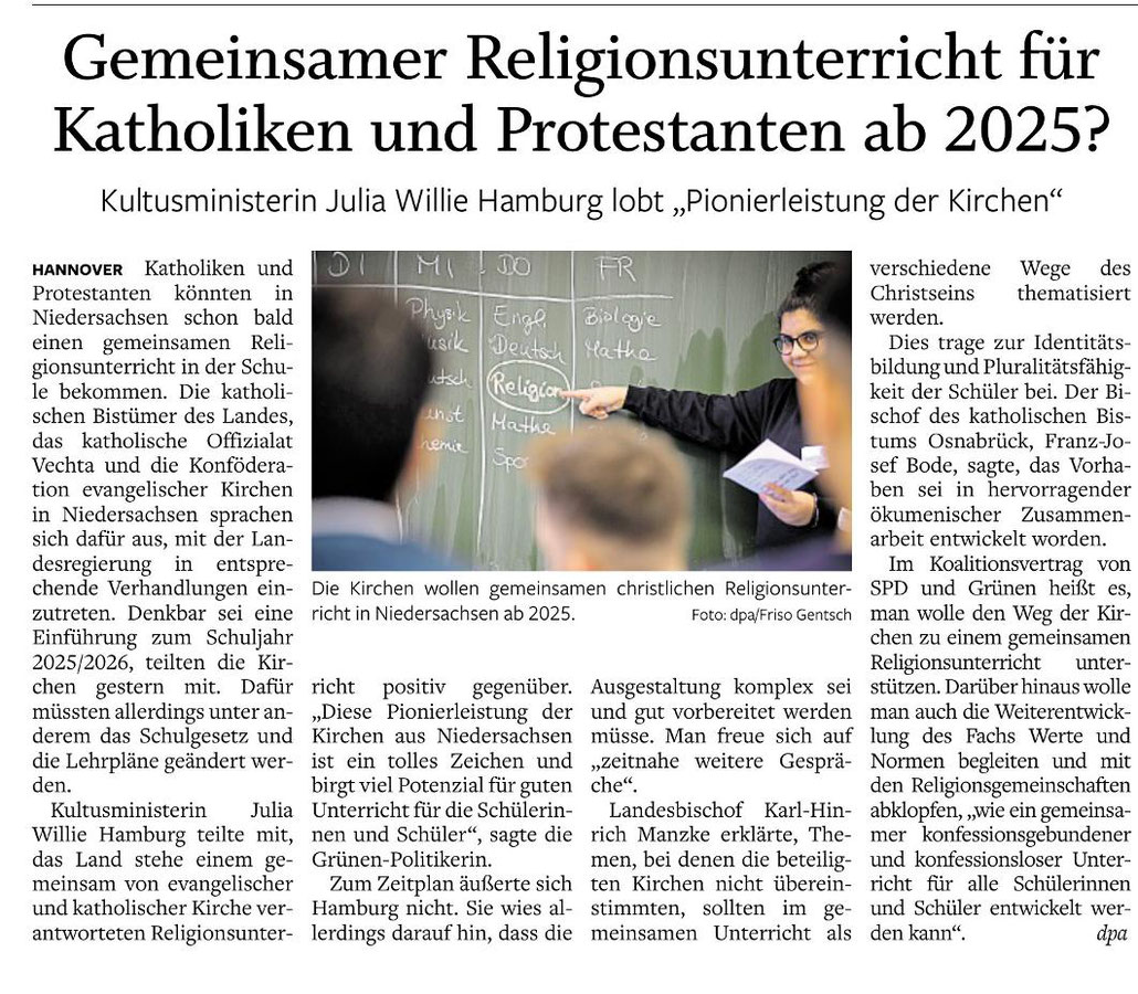 Quelle: Neue Osnabrücker Zeitung vom 10.01.2023