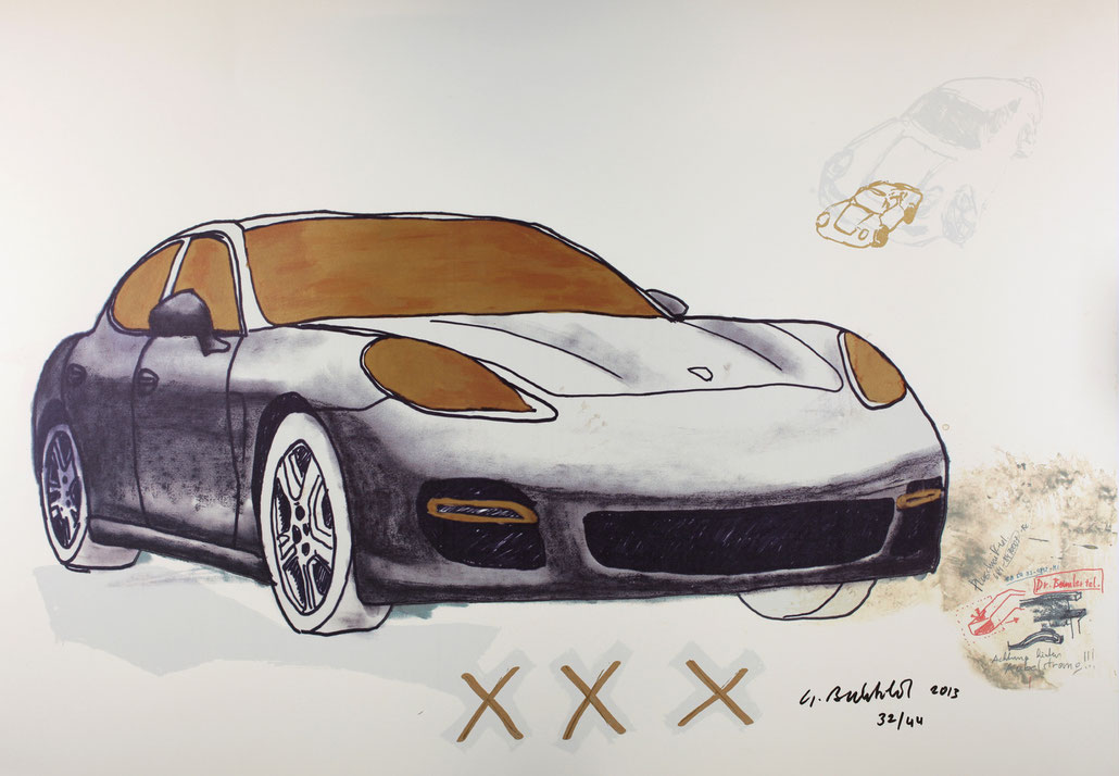Porsche Panamera Kunst  (graphic design by Gottfried Bechtold) Edition 