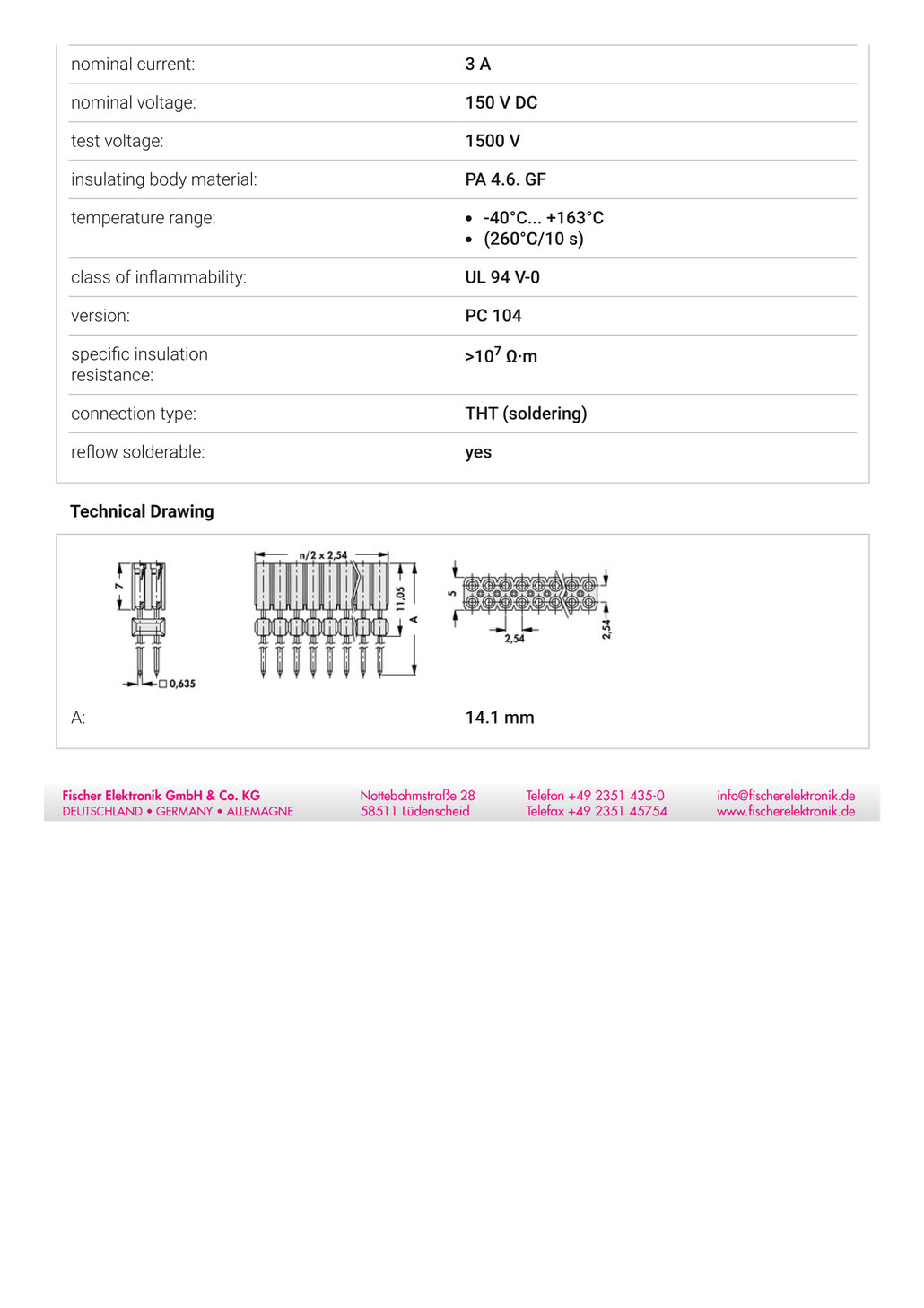 BL-19-141 | PC104モジュール用ピンヘッダー 2-72ピン