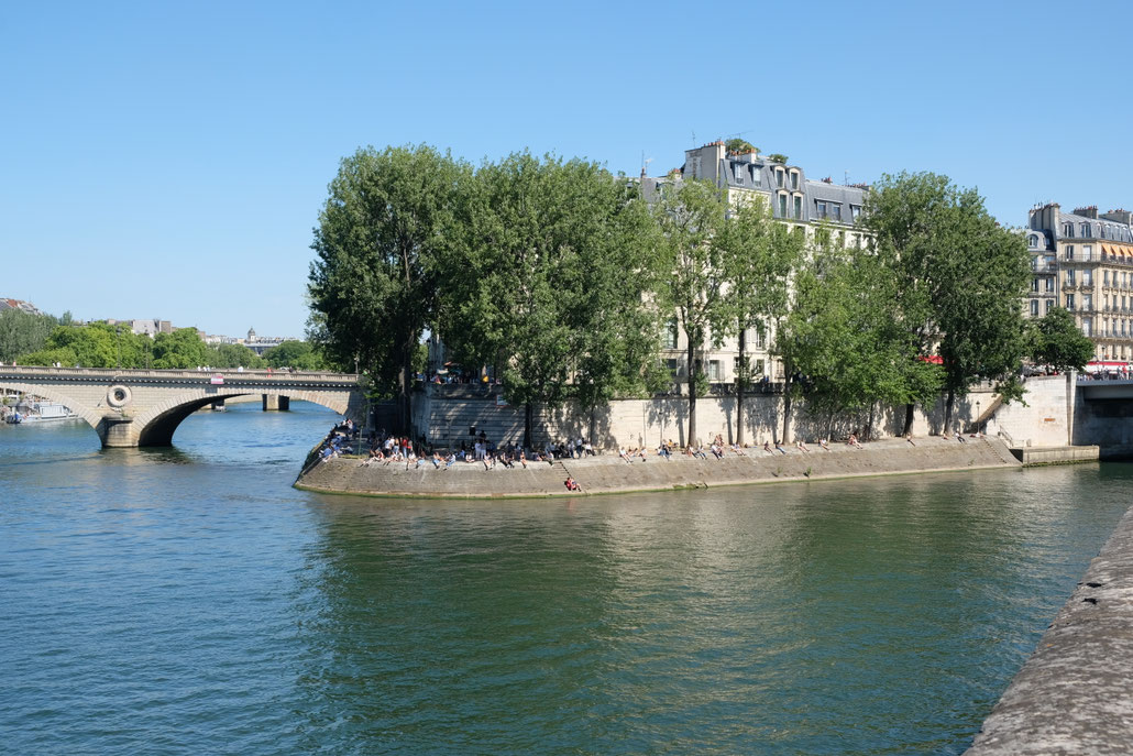 Blick auf die Westspitze der Ile de la Cité und die Pont-Neuf