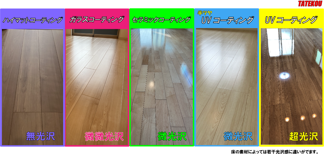 フロアコーティングツヤ比較