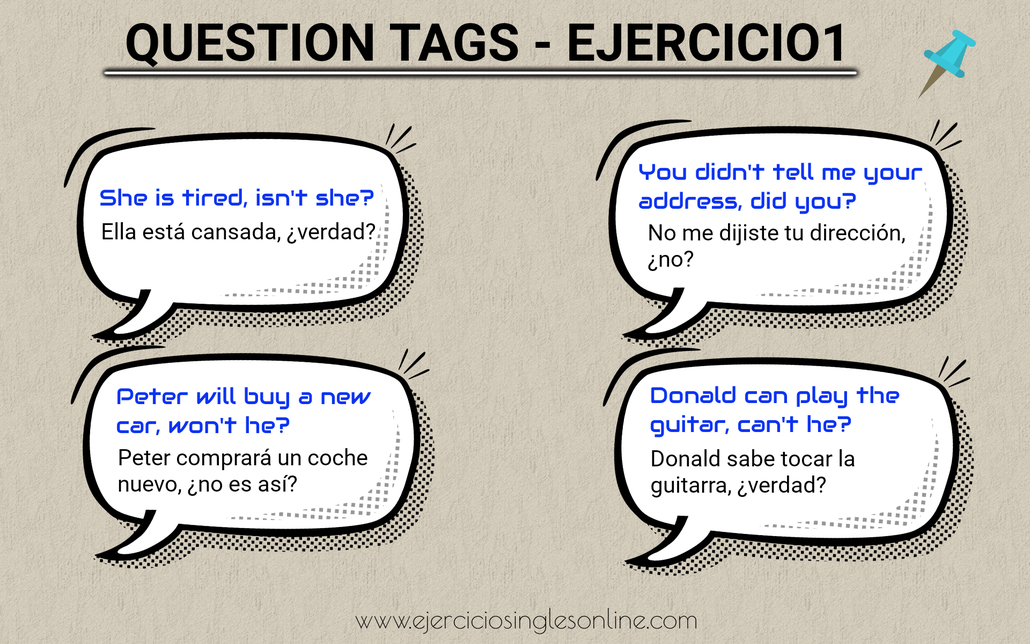 Question tags en inglés.