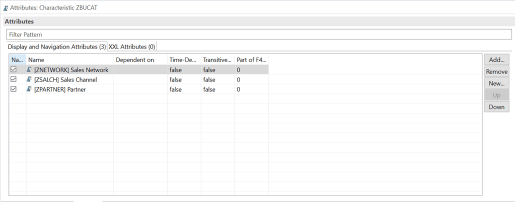 SAP BW/4HANA 2.0 InfoObject with Navigation Attribute