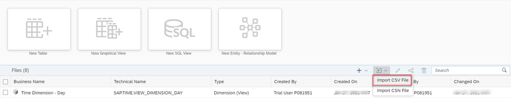 SAP Data Warehouse Cloud Import CSV File