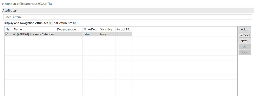 SAP BW/4HANA 2.0 InfoObject with Navigation Attribute