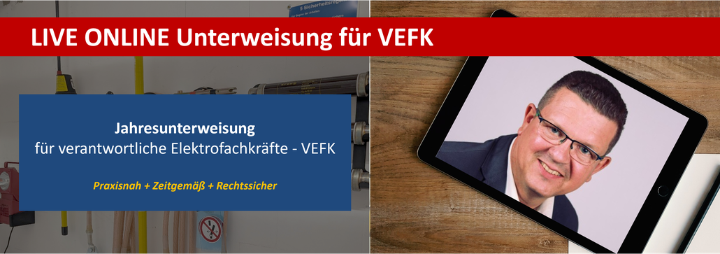 Jahresunterweisung Onlineunterweisung - Elearning - Webinar - Elektrofachkraft - Schaltberechtigung