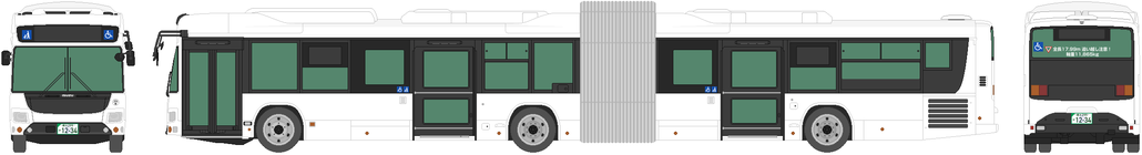 エルガデュオ LX525Z1 / ブルーリボンハイブリッド連節バス KX525Z1