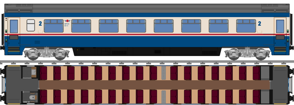 P101型二等座席車（後期型）