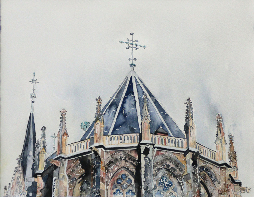 Aachener Dom, (Aquarell), 40 x 30 cm