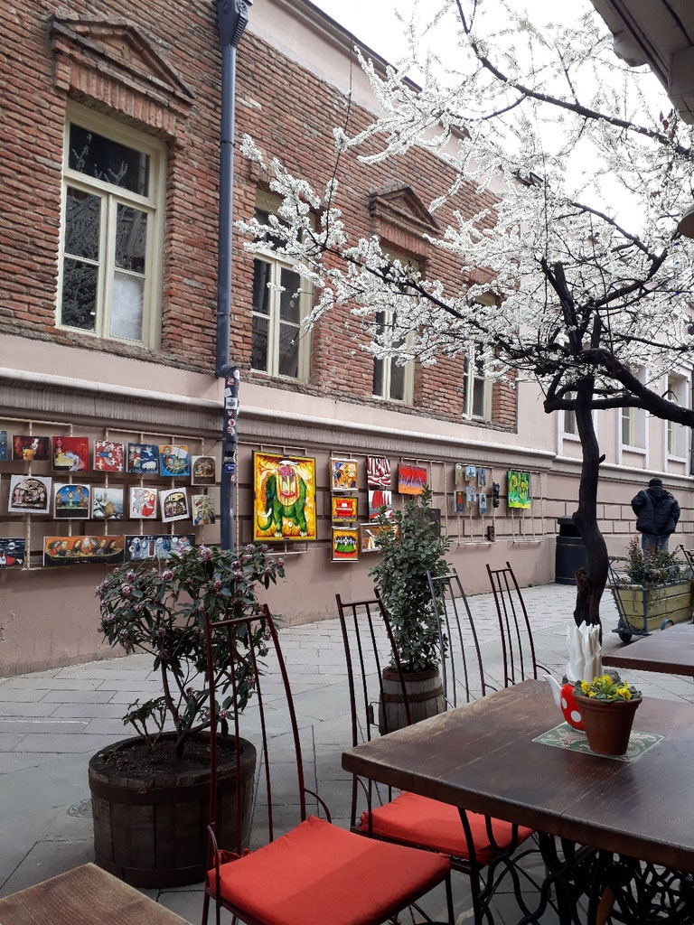 A tourist alley in Tbilisi