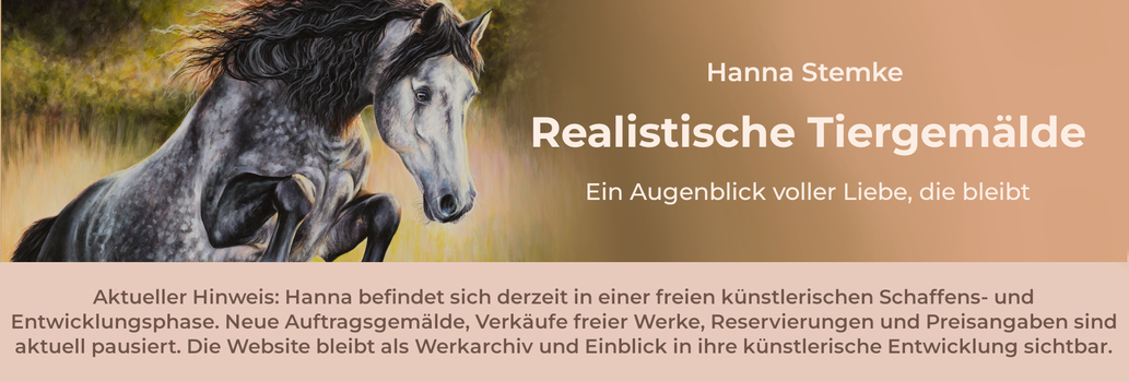 Realistische Tierportraits in Acryl auf Leinwand nach Fotovorlage sowie freie Tiergemälde von Hanna Stemke