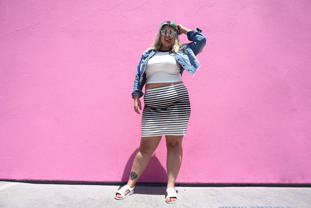 YMI JEANS GRANDE TAILLE PLUS SIZE BOMBER ROSE PINK