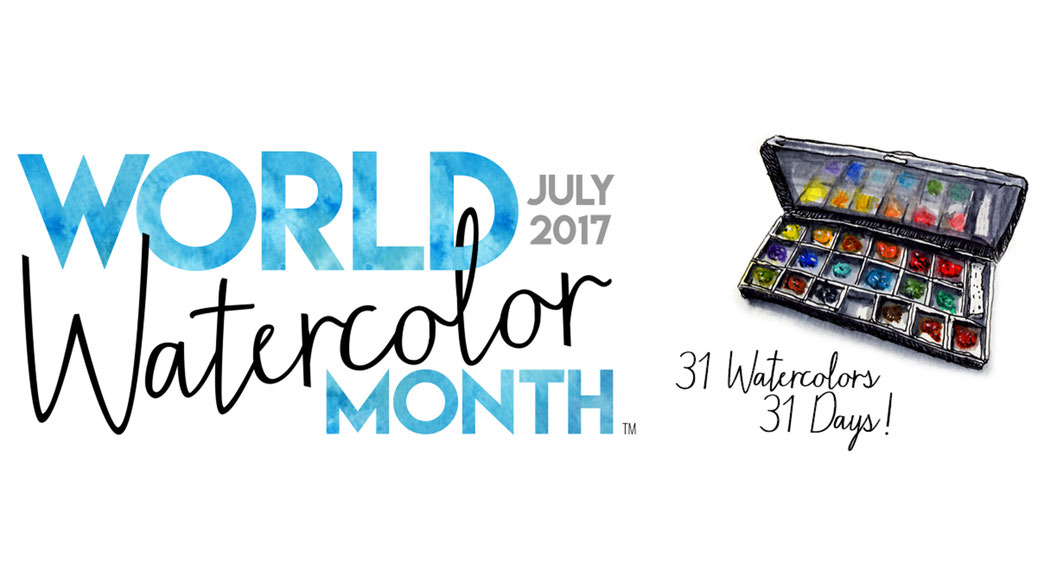 Celebrate World Watercolor Month in July - 31 watercolours in 31 days! Founded by Doodlewash.