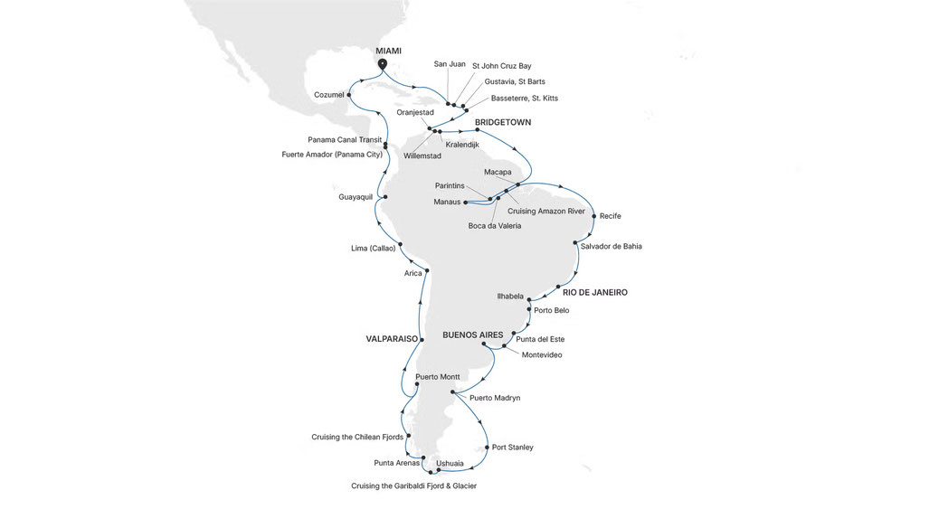 Grand Journey South America 2027 mit der Silver Nova