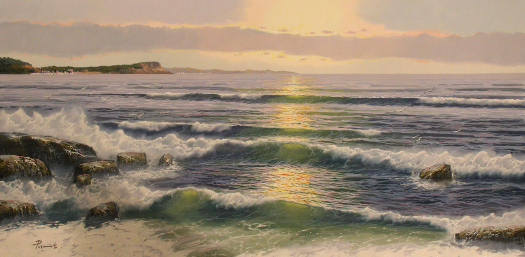 Meer im Licht, 120 x 60 cm