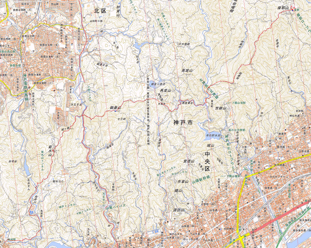 六甲山分割縦走３回目 鵯越 摩耶山 滋賀県勤労者山岳連盟 滋賀山友会
