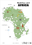 World Tour vol.5 AFRICA　地図型シールシート
