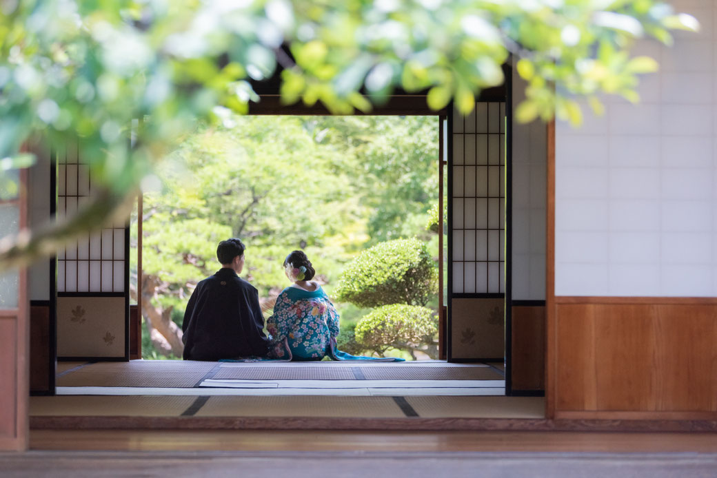 三重県桑名市重要文化財「六華苑」を使ったロケーション撮影『庭園をふたりで眺めて』