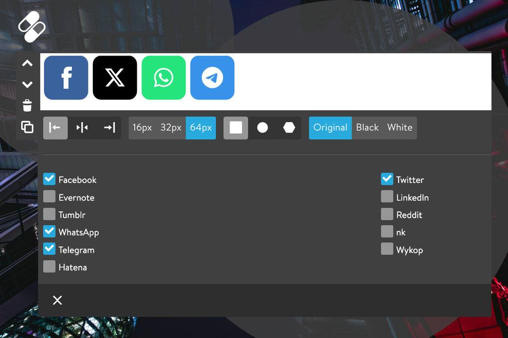 New share buttons for your Jimdo site