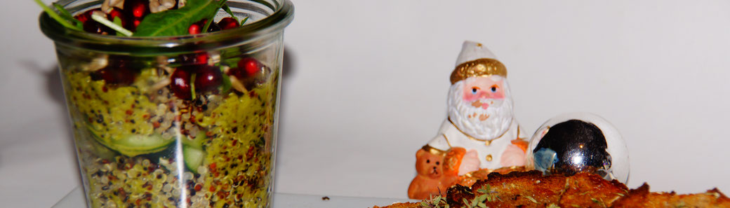 Weihnachten vegan - Vorspeise - Bunter Quinoa-Salat mit Limetten-Dressing - fair4world