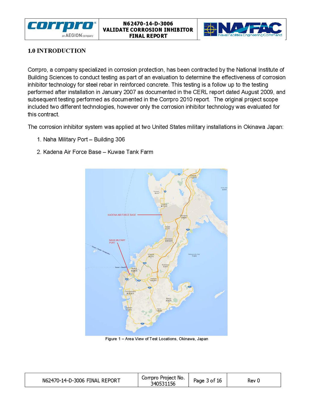 SURTREAT Corrosion Inhibitor Evaluation Ordered by US Navy (NAVFAC)