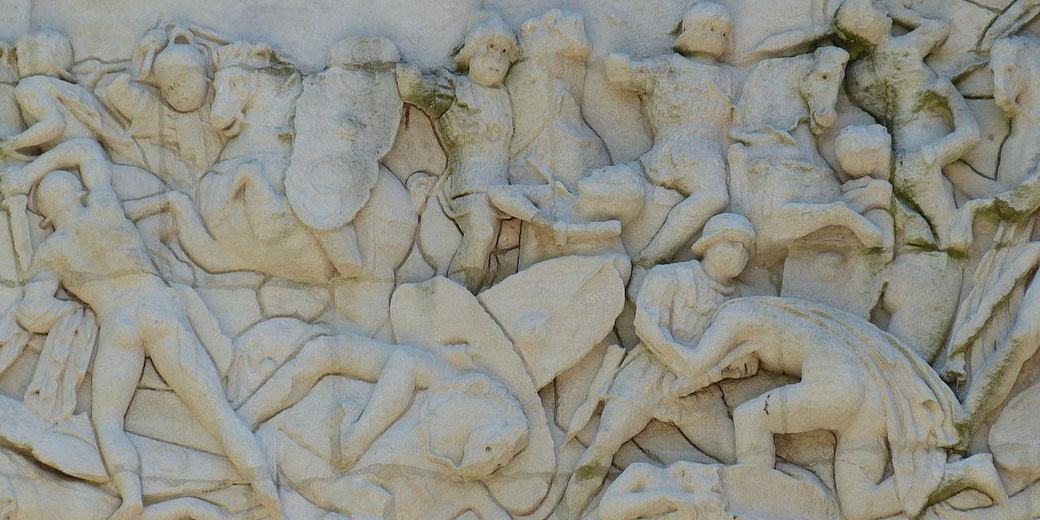 Roman relief showing a battle scene