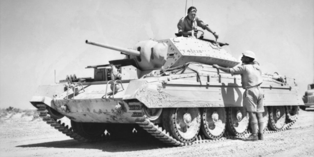 Crusader tanks manned by the 9th Australia Divisional Cavalry Regiment