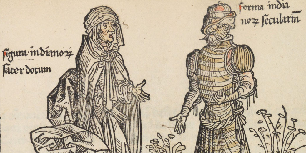 A 1486 book of woodcut illustrations, showing scenes of pilgrimage to the Holy Land, published in Mainz by Peter Schöffer.