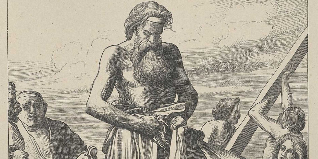 Noah Building the Ark, from "Dalziels' Bible Gallery".